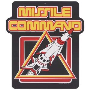 NWT Atari Missile Command Logo 11in Metal Sign - sealed in original packaging